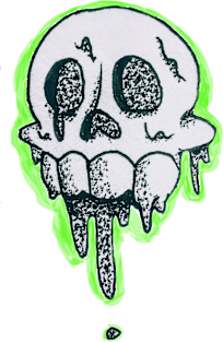 Neon Skull Magnet