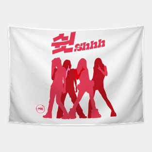Silhouette design of the kiss of life group in the shhh era Tapestry
