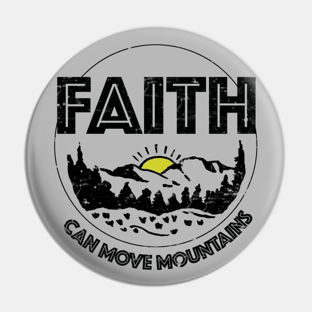 Faith can move mountains, from Matthew 17:20, black text Pin by Selah Shop