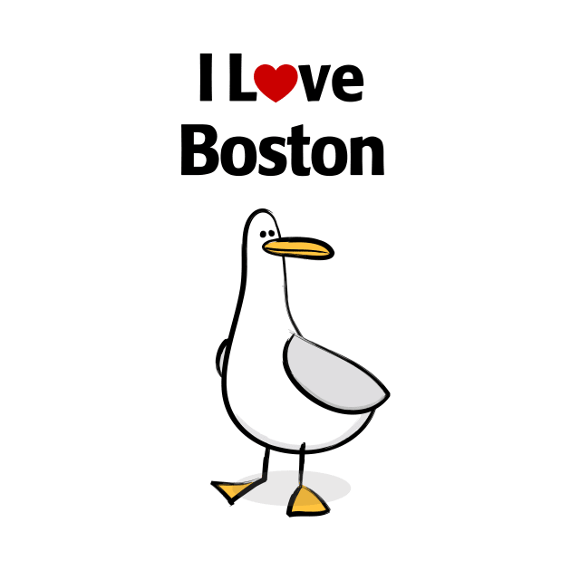 I Love Boston by MonkeyTshirts