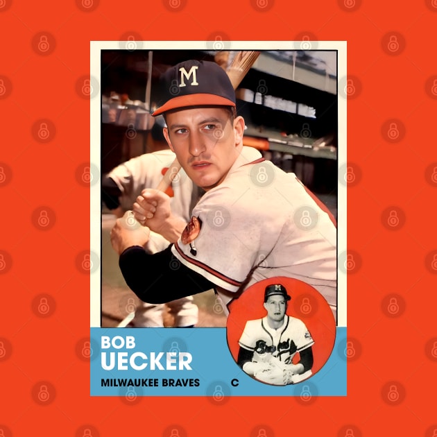 Bob Uecker Vintage Milwaukee Baseball Card by darklordpug