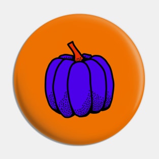 Blue pumpkin pop art Pin