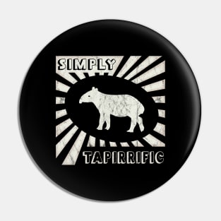 Simply Tapirrific Retro Old School 90s Tapir Pin