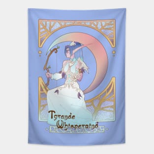 Art Nouveau Moon Goddess Tapestry