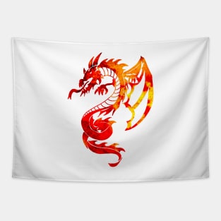 Red Fire Dragon Tattoo Tapestry