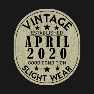 Vintage Established April 2020 - Good Condition Slight Wear T-Shirt