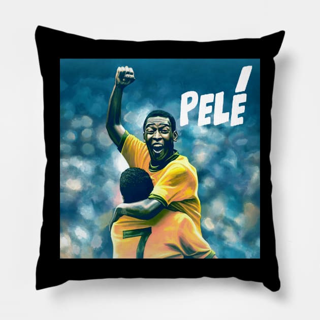Pele Football Legend Pillow by Vamp Pattern