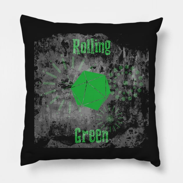 Rolling Green Dice Pillow by natural-20s