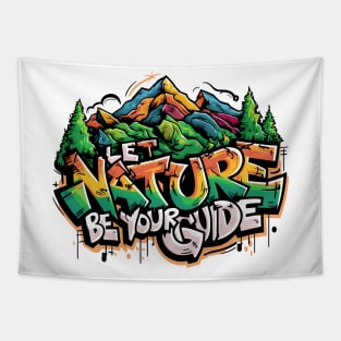 Let Nature Be Your Guide, Nature Graffiti Design Tapestry