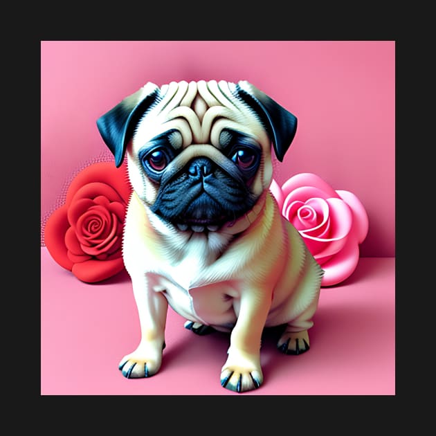 Valentine Pug by Fly Beyond