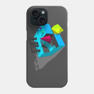 Geometrical Choice Cyan Cube Phone Case