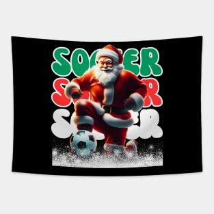 Soccer Christmas Tree Xmas Player Boys Girls Men Women Tapestry