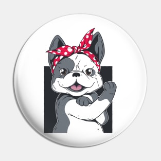 FRENCH BULLDOG GIRL Pin