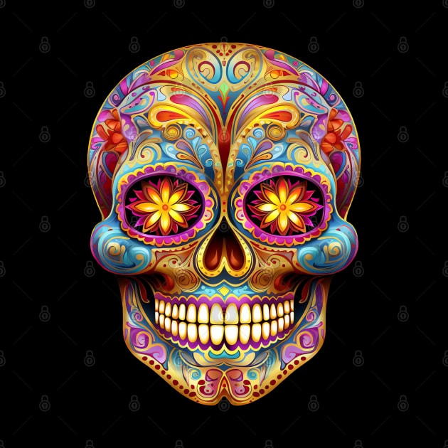 Dia De Los Muertos Sugar Skull by AI Art Originals