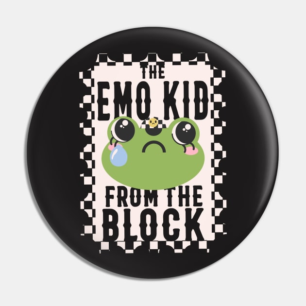 The Emo Kid From The Block Frog Pin by rachelaranha