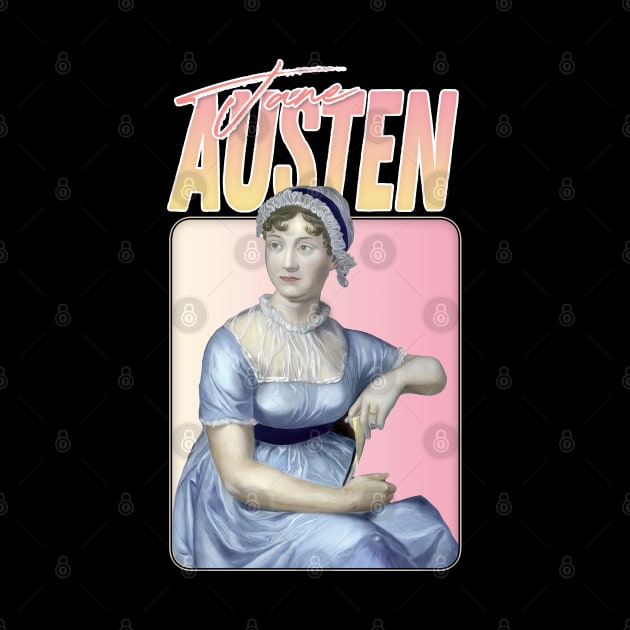 Jane Austen - Retro Aesthetic Fan Design by DankFutura