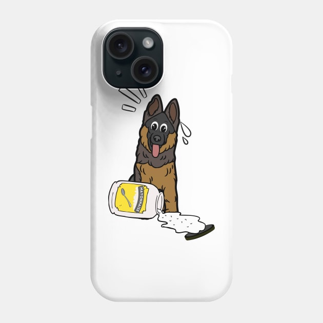 Funny guard Dog spilled mayonnaise Phone Case by Pet Station