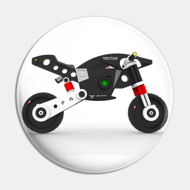 Motorbike Black One Pin by Rizaldiuk