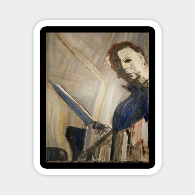 Michael Myers Magnet by Mike Nesloney Art
