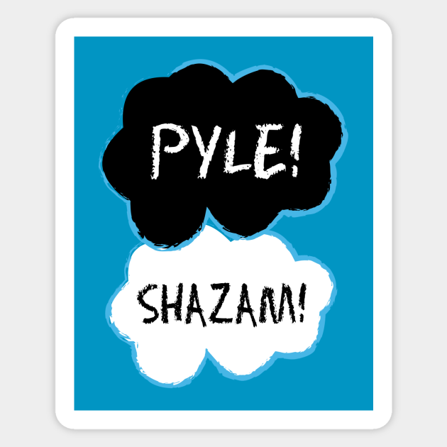 Pyle Shazam Gomer Pyle Sticker Teepublic There are a lot of younger people that have the deer in the headlight look when i say it. teepublic