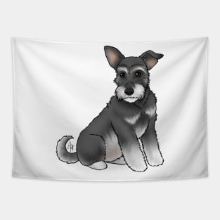 Dog - Miniature Schnauzer - Black and Silver Natural Tapestry