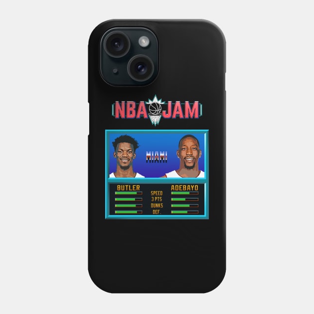 NBA JAM - Miami Basketball Phone Case by Buff Geeks Art