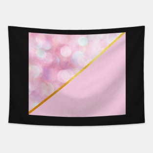 Pink and gold abstract bubbly Tapestry