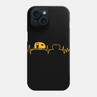 Funny Caravan ECG Camping Heart Rate Heart Curve Phone Case