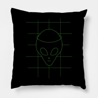 GRID DRAWING Alien Pillow