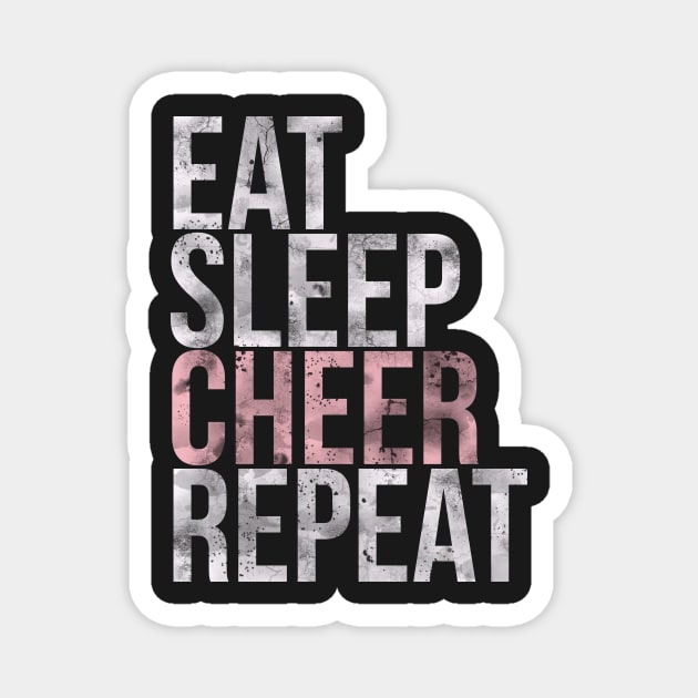 Eat Sleep Cheer Repeat Cheerleading Magnet by charlescheshire