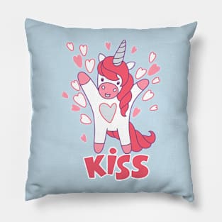 Kiss Unicorn Pillow