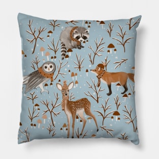 Winter woodland Pillow