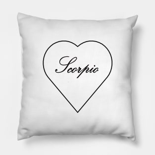 Scorpio Zodiac Heart Pillow