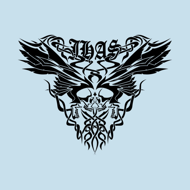 Disover Classic JHAS Tribal Skull Wings Illustration - Skulls - T-Shirt