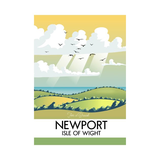 Newport Isle of wight travel poster by nickemporium1