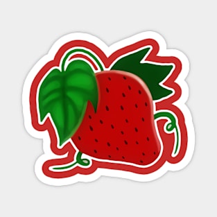 Red Strawberry Magnet