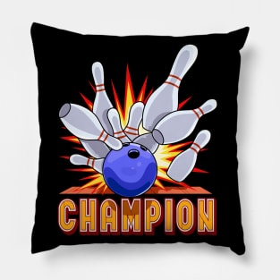 Bowling Ball Champion Bowler Pillow