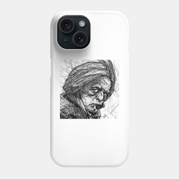 KLAUS KINSKI ink portrait .1 Phone Case by lautir