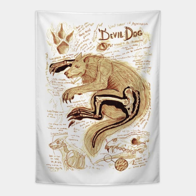 Devil Dog Tapestry by Ballyraven