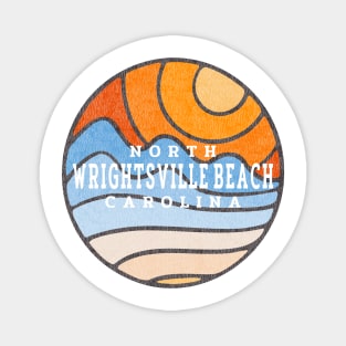 Wrightsville Beach, NC Summertime Vacationing Stained Glass Sunrise Magnet