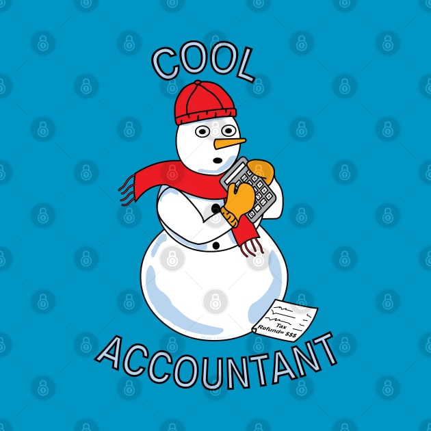 Cool Accountant Snowman by Barthol Graphics