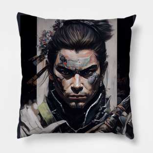 Gothic Samurai - Oil Paint Pillow