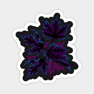 Leaves - Dark Purple/Teal Magnet