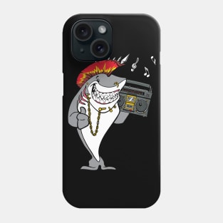 Punk Rock Music Shark With Boombox Phone Case