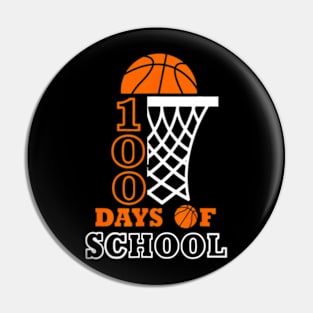 Days of School Kids Basketball 100th day of school Pin