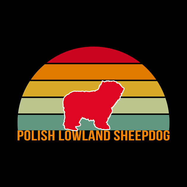 Polish Lowland Sheepdog Vintage Silhouette by khoula252018