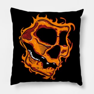 Fire skull head Pillow