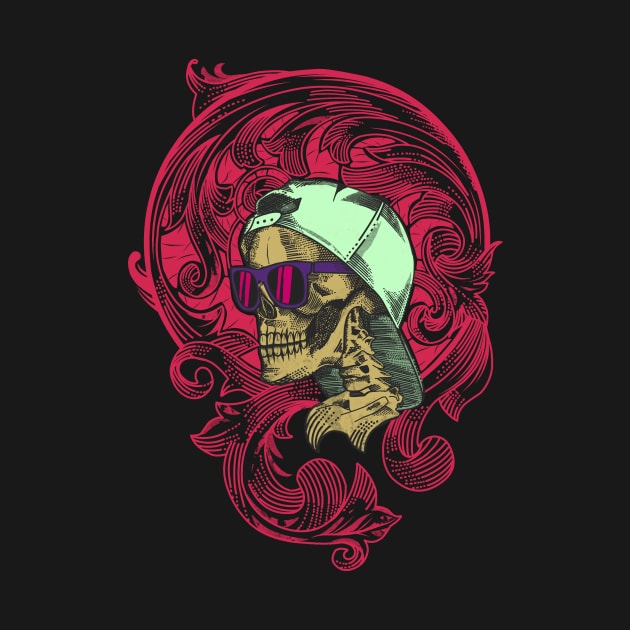 Cool Skull Ornament by pilipsjanuariusDesign