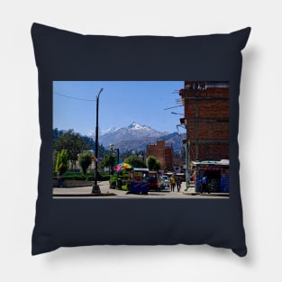 Downtown Huarez in Peru Pillow