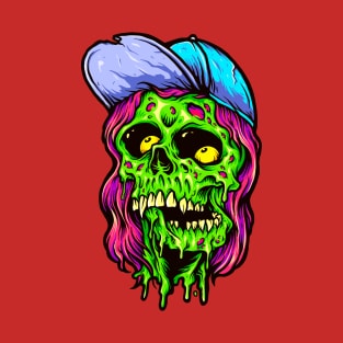 pink hair zombie T-Shirt